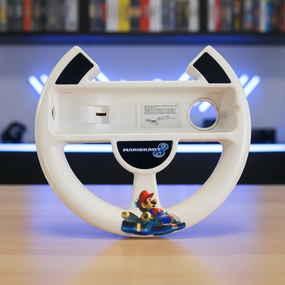 Mario Kart Nintendo Wii Steering‎ Wheel Controller White Racing NO CONTROLLER